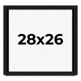 thumbnail image 1 of 28x26 Shadow Box Black Solid Wood Display Picture Frame | 1 Inch Rabbet Depth | | 1.375 Inch, 1 of 4