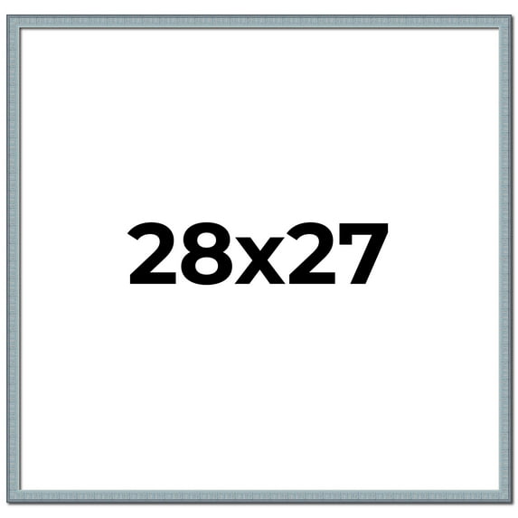 28x27 Frame Rustic Sky Blue Solid Wood Picture Frame | 0.75 Inch Moulding Width |Includes UV