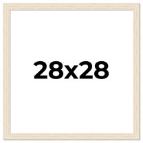28x28 Frame White Real Wood Picture Frame Width 1.5 inches | Interior Frame Depth 0.5 inches | Barn