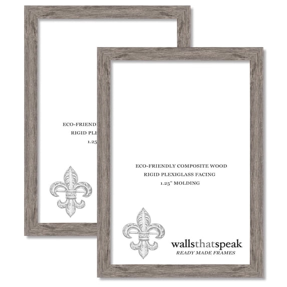 28x28 Gray Barnwood Picture Frame for Puzzles Posters Photos or Artwork (2-Pack)