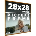 thumbnail image 1 of 28x28 Honey Brown Real Wood Picture Frame Width 0.75 inches | Interior Frame Depth 0.5 inches |, 1 of 8