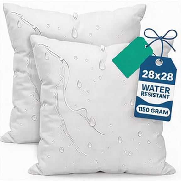 28x28 Inch Water Resistant Outdoor Throw Pillows Pack of 2