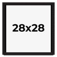 thumbnail image 1 of 28x28 Shadow Box Black Solid Wood Display Picture Frame | 1 Inch Rabbet Depth | | 1.375 Inch, 1 of 4