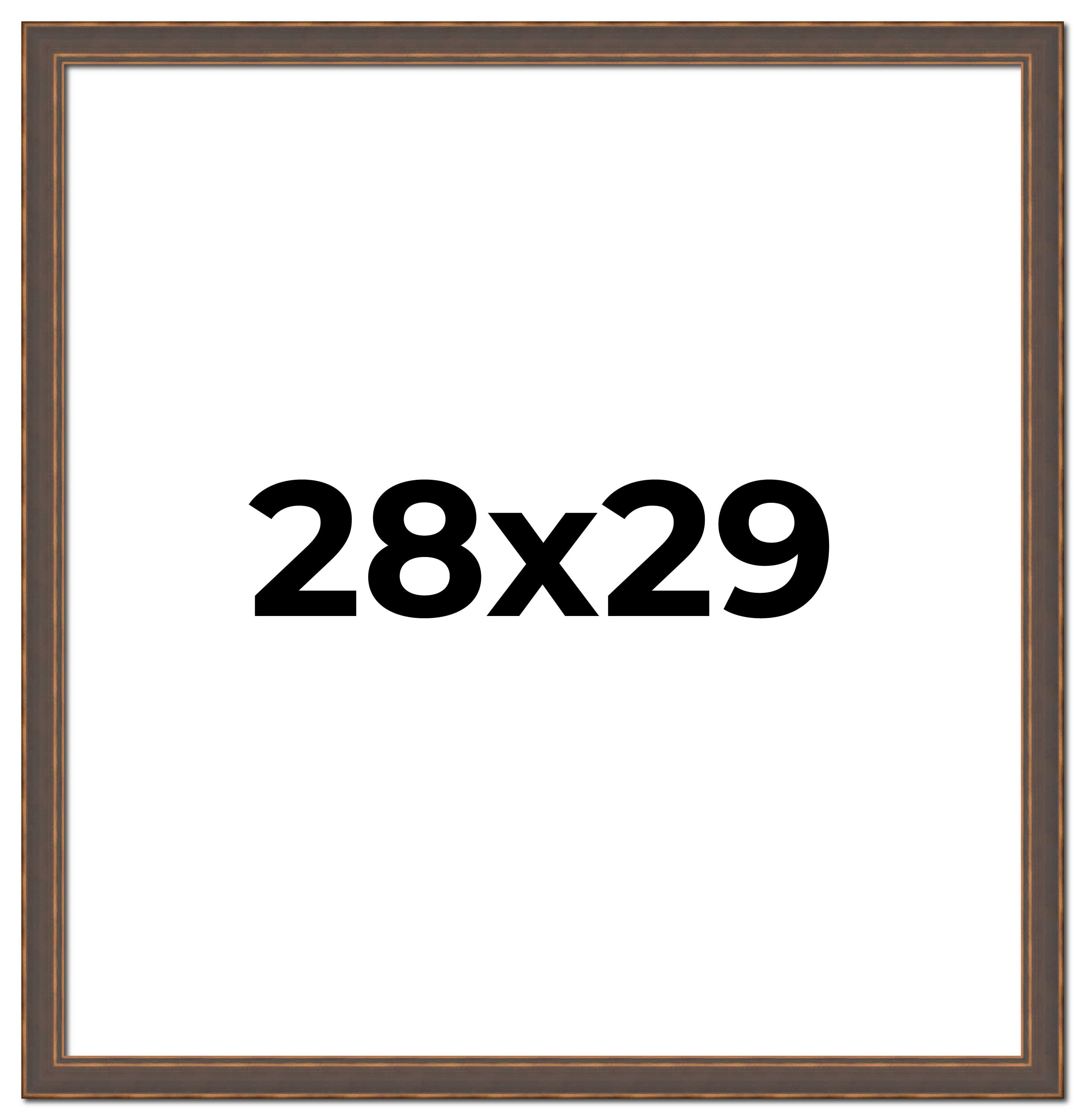 28x29 Frame Golden Caramel Solid Wood Bronze Picture Frame | 1.25 Inch ...