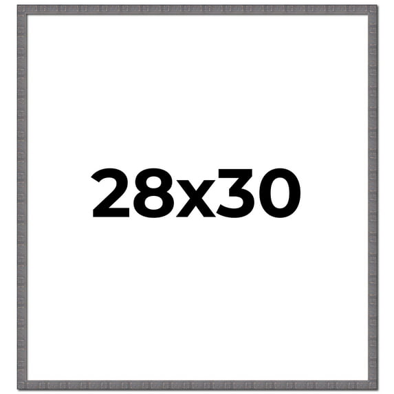 28x30 Frame Blue Kingsley Pewter Solid Wood Picture Frame Width 0.75 Inches |Interior Depth 0.5