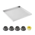 28x30 Inch Stainless Steel Washing Machine Pan with Drain Hole, Leak ...