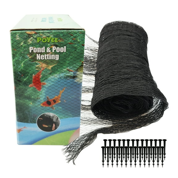 28x30ft Pond Netting for Leaves Leaf Net Cover Pond Net Protecting Koi Fish from Birds Cats