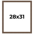 thumbnail image 1 of 28x31 Frame Brown Farmhouse Solid Wood Picture Frame Width 1.5 Inches | Interior Frame Depth 0.5, 1 of 8