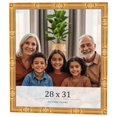 thumbnail image 1 of 28x31 Frame Gold Bamboo Solid Wood Picture Frame | 1 Inch Moulding Width | Interior Frame Depth, 1 of 8