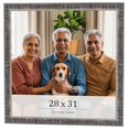 thumbnail image 1 of 28x31 Frame Silver Grey Distressed Solid Wood Picture Frame | 0.75 Inch Moulding Width | Interior, 1 of 8