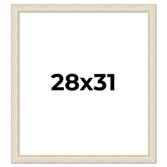 28x31 Frame White Real Wood Picture Frame Width 1.75 inches | Interior Frame Depth 0.5 inches |