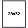 thumbnail image 1 of 28x32 Frame Black Real Wood Picture Frame Width 1.25 inches | Interior Frame Depth 0.5 inches |, 1 of 8