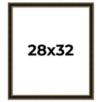 28x32 Frame Gold Antique Vintage Sold Wood Picture Frame | 1.75 Inch Moulding Width | Interior