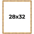 thumbnail image 1 of 28x32 Frame Gold Bamboo Solid Wood Picture Frame | 1 Inch Moulding Width | Interior Frame Depth, 1 of 8