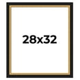 thumbnail image 1 of 28x32 Frame Gold Real Wood Picture Frame Width 2.25 Inches | Interior Frame Depth 0.5 Inches |, 1 of 8
