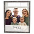 thumbnail image 1 of 28x32 Frame Silver Grey Distressed Solid Wood Picture Frame | 0.75 Inch Moulding Width | Interior, 1 of 8