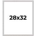 thumbnail image 1 of 28x32 Frame Silver Inner Slope Bevel Picture Frame | 1 Inch Moulding Width | 0.75 Inch Rabbet Depth, 1 of 8