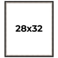 thumbnail image 1 of 28x32 Frame Silver Real Wood Picture Frame Width 1.25 Inches | Interior Frame Depth 0.75 Inches |, 1 of 8
