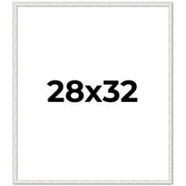 28x32 Frame White Real Wood Picture Frame Width 0.75 inches | Interior Frame Depth 0.5 inches |