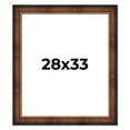 thumbnail image 1 of 28x33 Frame Brown Walnut Gold Ornate Trim Solid Wood Plein Air Picture Frame | 3 Inch Moulding, 1 of 8
