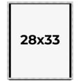 thumbnail image 1 of 28x33 Frame Brushed Silver Solid Wood Picture Frame | 0.75 Inch Moulding Width | Rabbet Depth 0.75, 1 of 5