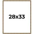 thumbnail image 1 of 28x33 Frame Gold Solid Wood Picture Frame - Complete Modern Photo Frame Includes UV Acrylic, 1 of 8
