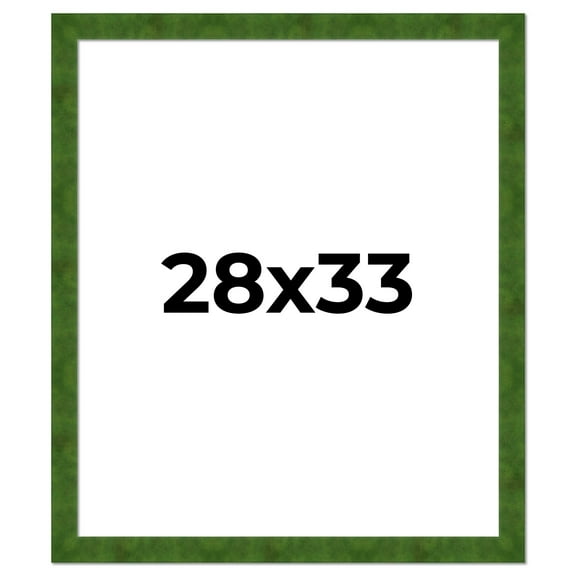 28x33 Frame Green Burl Solid Wood Picture Frame | 1.75 Inches Moulding Width | Interior Frame Depth