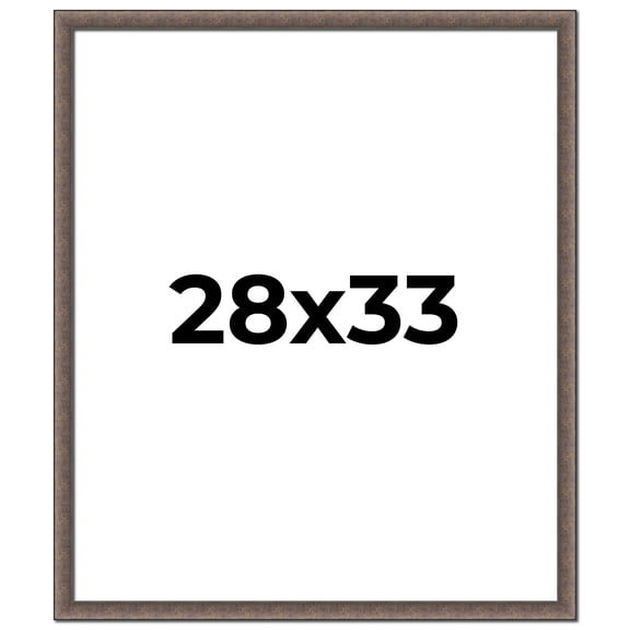 28x33 Frame Silver Real Wood Picture Frame Width 1.25 Inches | Interior Frame Depth 0.5 Inches |