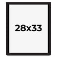 thumbnail image 1 of 28x33 Shadow Box Black Solid Wood Display Picture Frame | 1 Inch Rabbet Depth | | 1.375 Inch, 1 of 4
