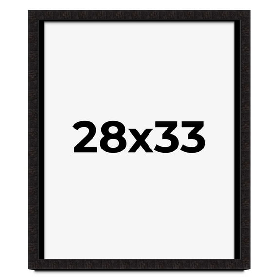 28x33 Shadow Box Black Solid Wood Display Picture Frame | 1 Inch Rabbet Depth | | 1.375 Inch