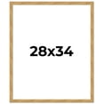 thumbnail image 1 of 28x34 Frame Beige Real Wood Picture Frame Width 1.25 inches | Interior Frame Depth 0.5 inches |, 1 of 8
