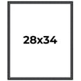 thumbnail image 1 of 28x34 Frame Black Real Wood Picture Frame Width 1.25 inches | Interior Frame Depth 0.5 inches |, 1 of 8