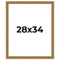 28x34 Frame Black and Gold Distressed Solid Wood Sonoma Picture Frame | 1.625 Inch Moulding Width |