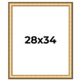 thumbnail image 1 of 28x34 Frame Gold Plein Aire Solid Wood Picture Frame Width 2 Inches | Interior Frame Depth 0.5, 1 of 8