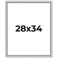 thumbnail image 1 of 28x34 Frame Silver Real Wood Picture Frame Width 1.25 Inches | Interior Frame Depth 0.5 Inches |, 1 of 8