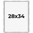 thumbnail image 1 of 28x34 Frame Silver Whitewashed Wood Grain Solid Wood Shadow Box | 0.75 Inch Moulding Width | 0.75, 1 of 8