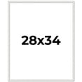 thumbnail image 1 of 28x34 Frame White Real Wood Picture Frame Width 0.75 inches | Interior Frame Depth 0.5 inches |, 1 of 8
