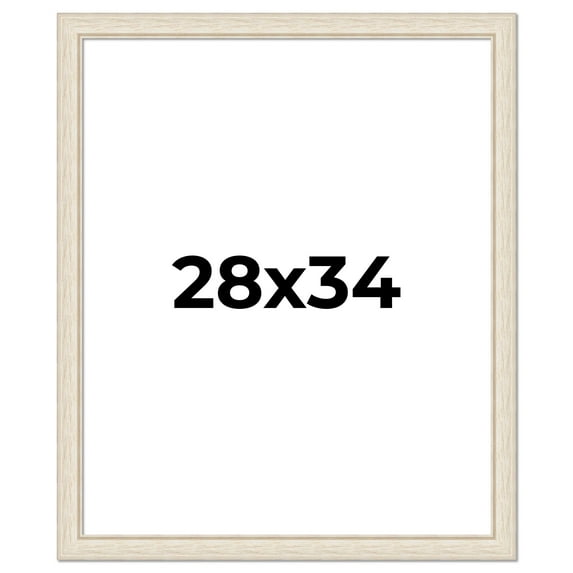 28x34 Frame White Real Wood Picture Frame Width 1.75 inches | Interior Frame Depth 0.5 inches |