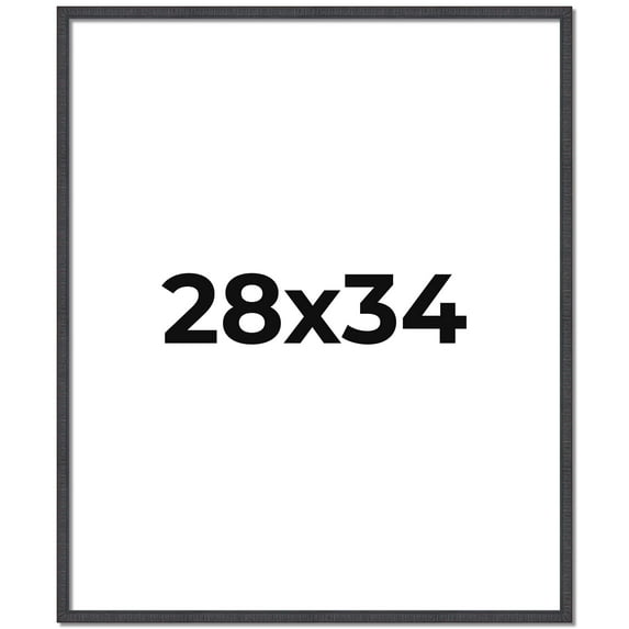 28x34 Rustic Brown Real Wood Picture Frame Width 0.75 inches | Interior Frame Depth 0.5 inches |