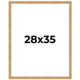 thumbnail image 1 of 28x35 Frame Beige Real Wood Picture Frame Width 1.25 inches | Interior Frame Depth 0.5 inches |, 1 of 8