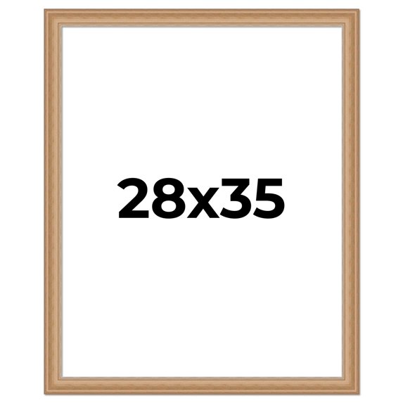 28x35 Frame Charleston Honey Brown Solid Wood Picture Frame Width 1.75 Inches | Interior Depth 0.5