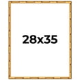 thumbnail image 1 of 28x35 Frame Gold Bamboo Solid Wood Picture Frame | 1 Inch Moulding Width | Interior Frame Depth, 1 of 8