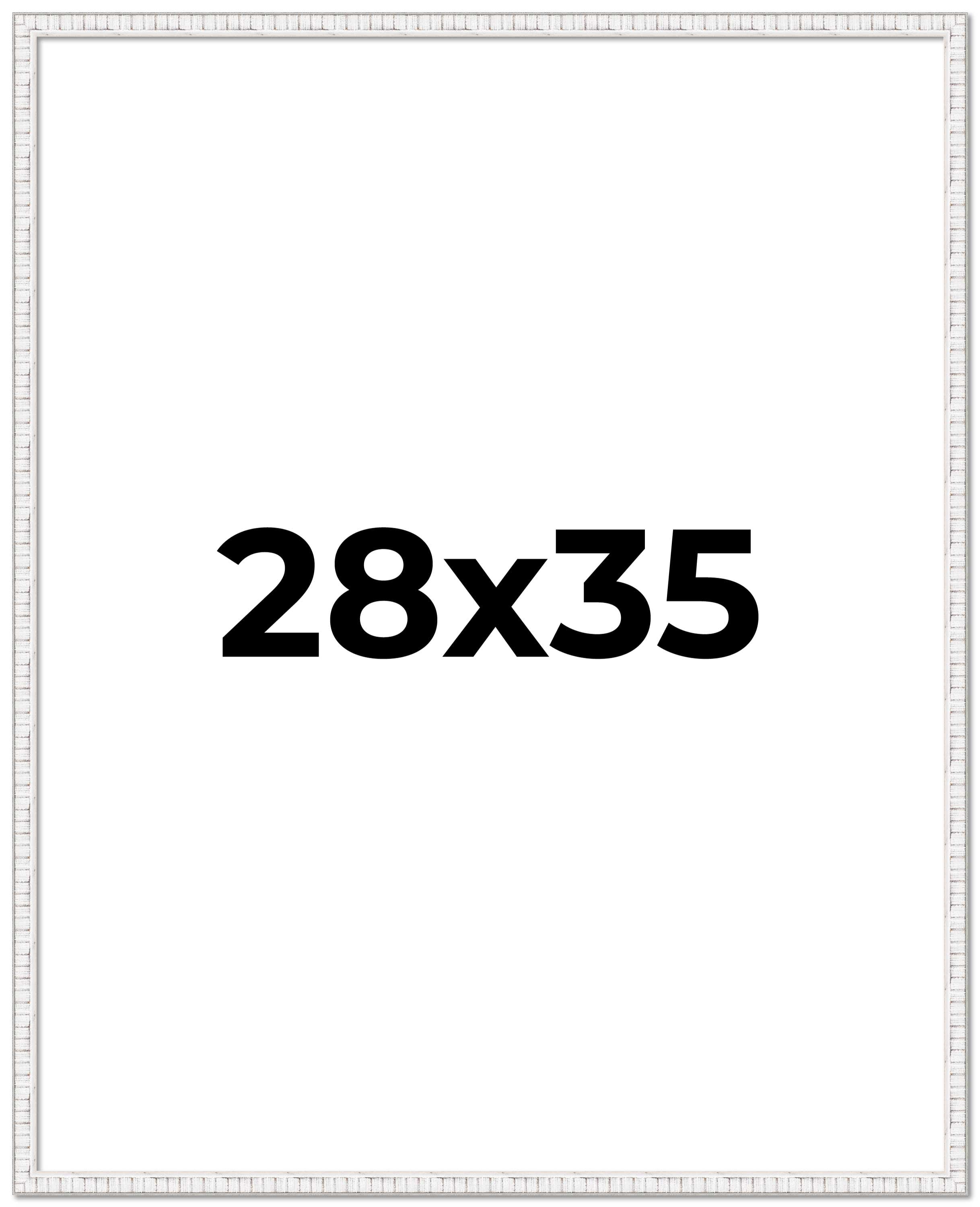 28x35 Frame White Real Wood Picture Frame Width 0.75 inches | Interior ...