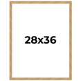 thumbnail image 1 of 28x36 Frame Beige Real Wood Picture Frame Width 1.25 inches | Interior Frame Depth 0.5 inches |, 1 of 8