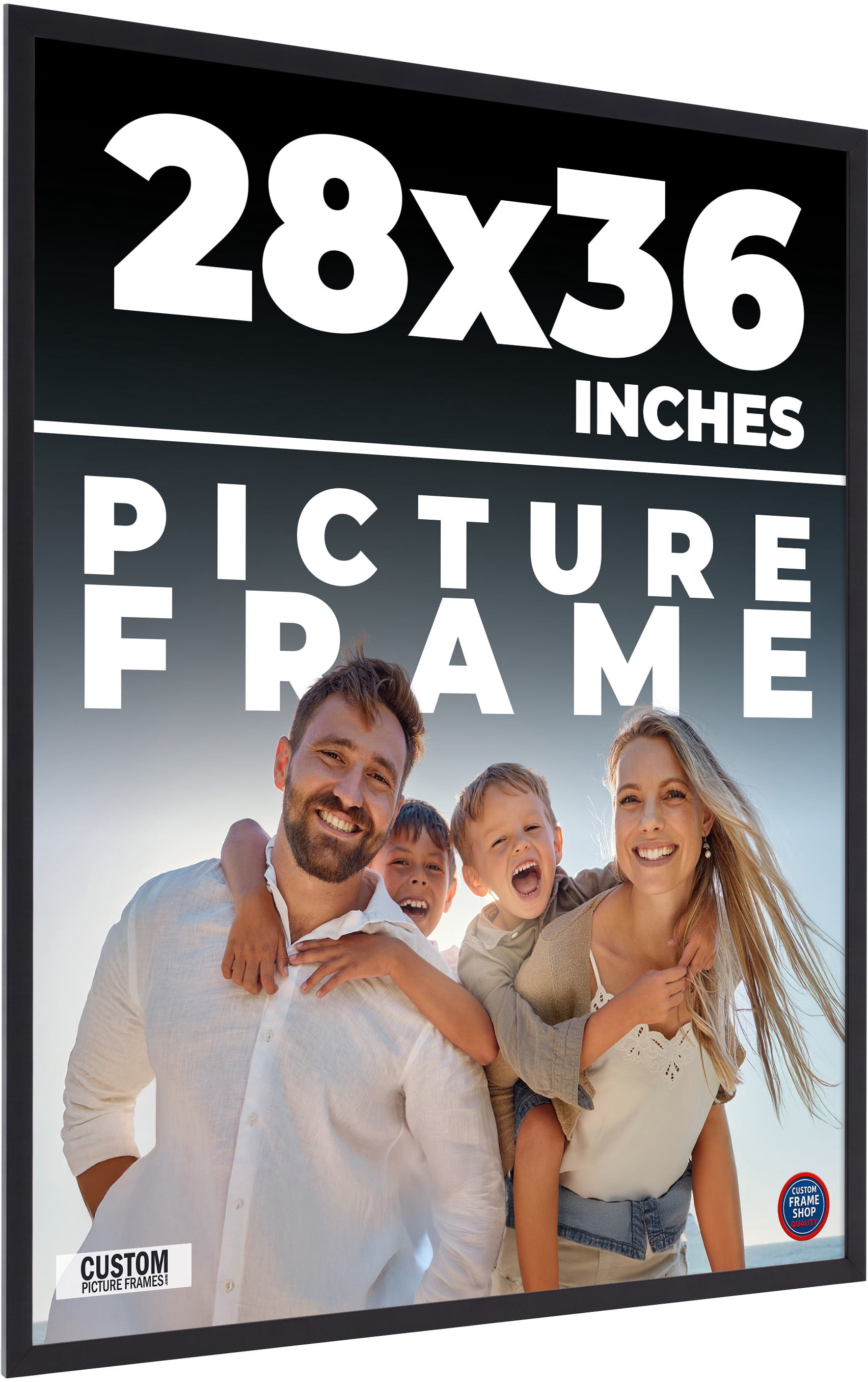 28x36 Frame Black Real Wood Picture Frame Width 0.75 inches | Interior ...