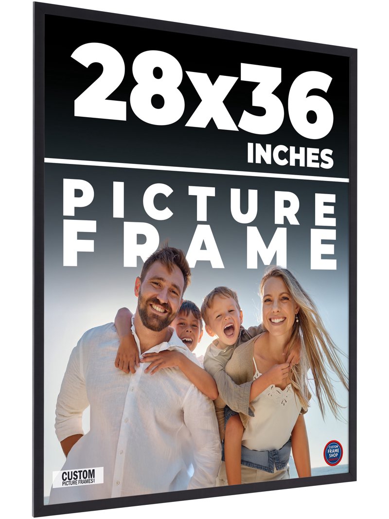 Walmart 28x36 Solid Wood Picture Frame, Black, 0.75 Inch Moulding