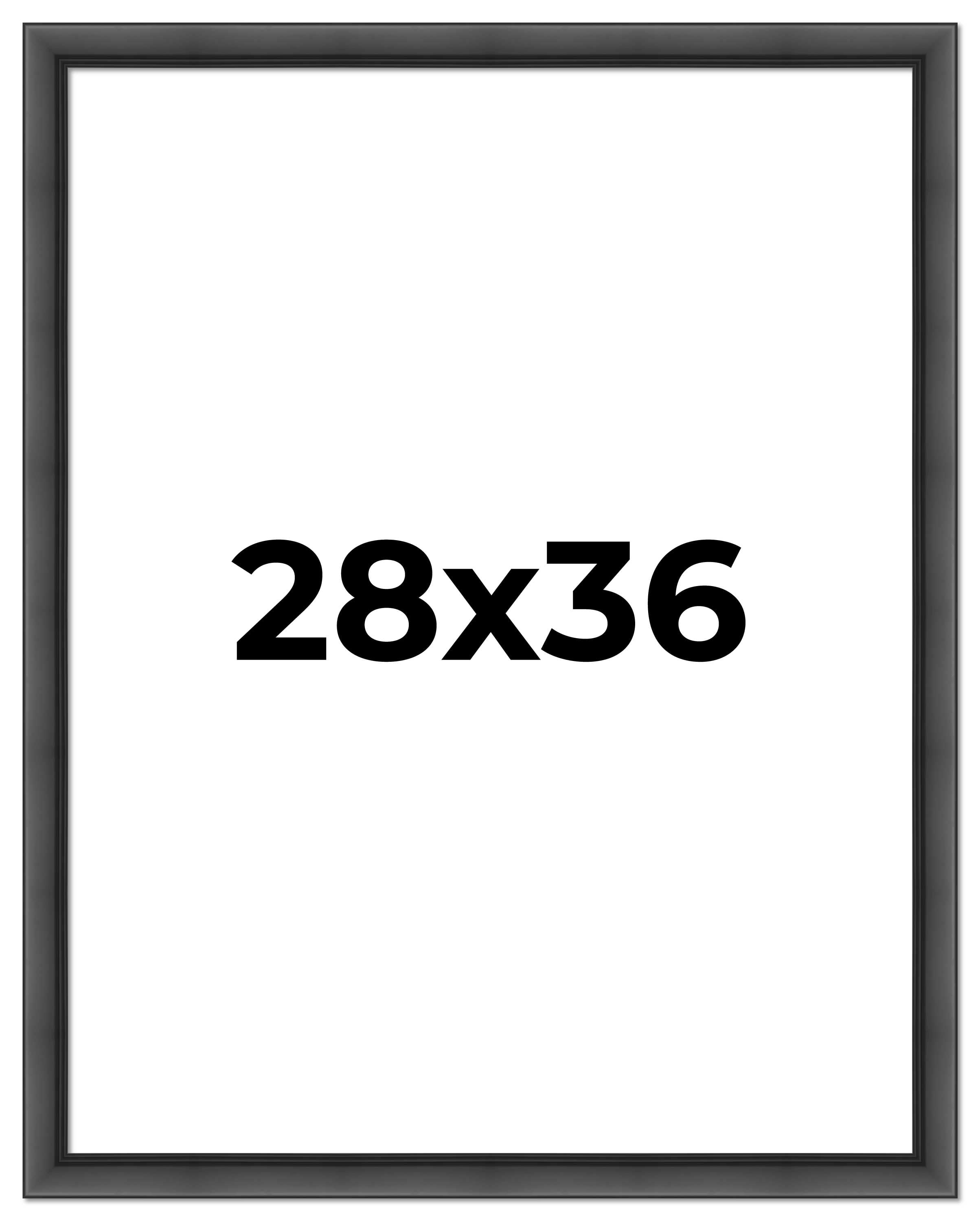 28x36 Frame Black Solid Wood Picture Frame - Complete Modern Photo ...