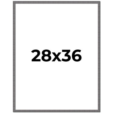 28x36 Frame Blue Kingsley Pewter Solid Wood Picture Frame Width 0.75 Inches |Interior Depth 0.5