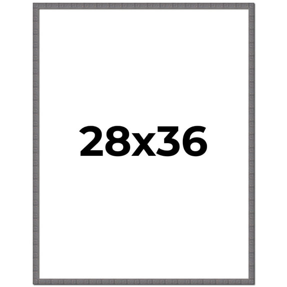 28x36 Frame Blue Kingsley Pewter Solid Wood Picture Frame Width 0.75 Inches |Interior Depth 0.5
