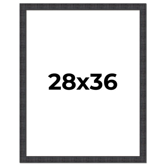 28x36 Frame Brown Rustic Solid Wood Picture Frame 1.5 Inches Wide | Interior Frame Depth 0.5 Inches